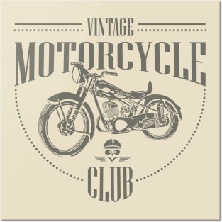 Vintage Motorcycle Club T-Shirt – Classic Biker Ride Design Posters and Art
